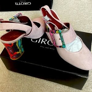 Girotti suede pumps.